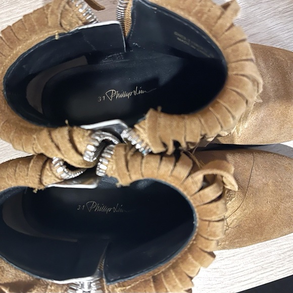 3.1 Phillip Lim - Suede Tassel Ankle Booties - Picture 2 of 4